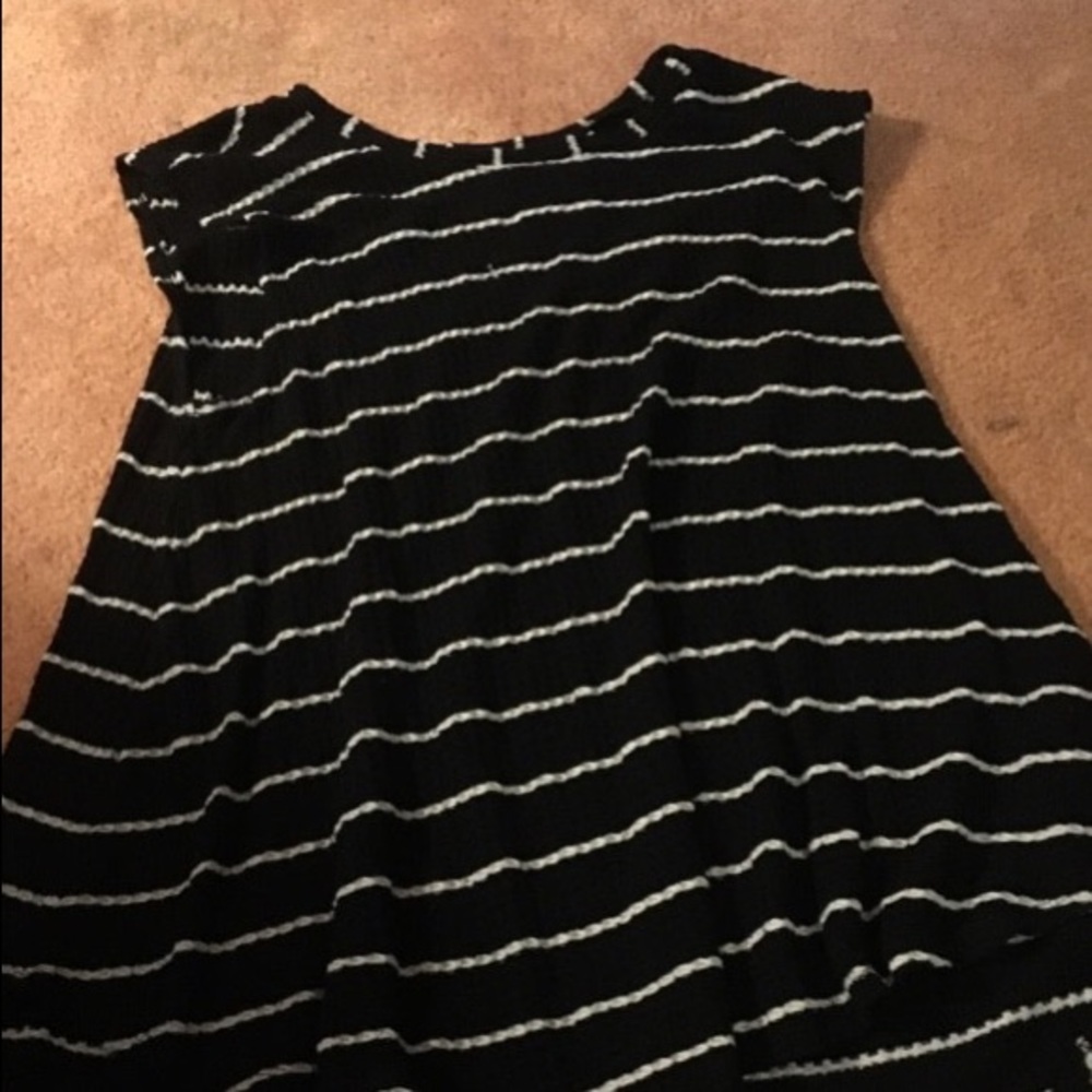 Black and white striped tank top